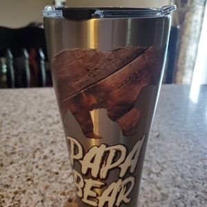 Tervis stainless steel 30oz hot/cold cup Papa Bear